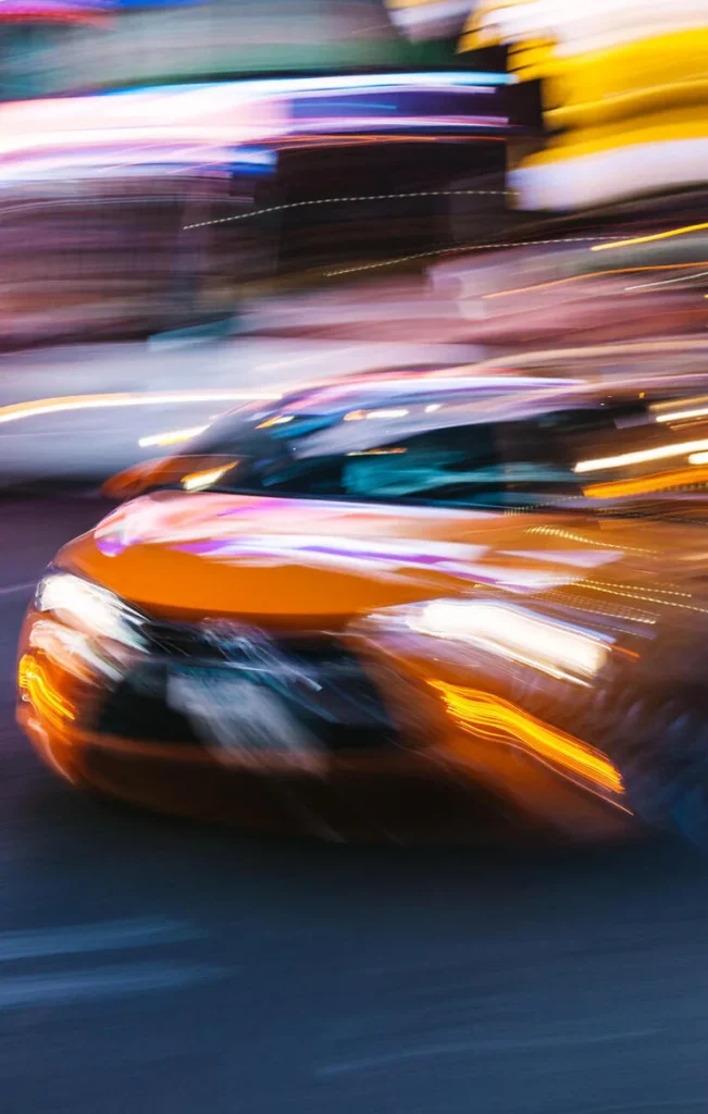 Blurry image of a car to show the effects of drunk and drug driving