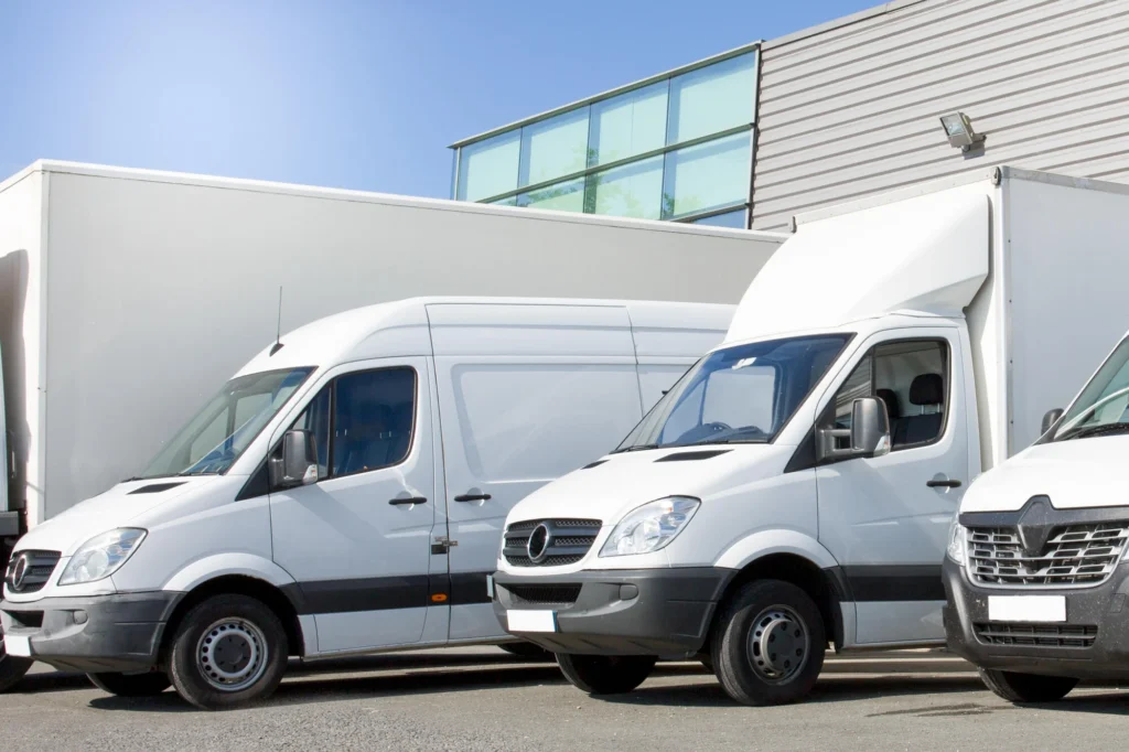 Small fleet of vehicles parked together